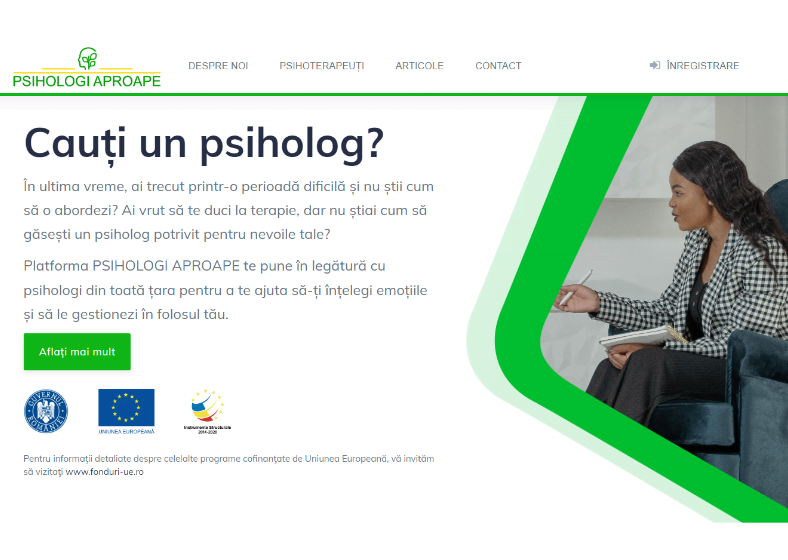  Psihologi-Aproape.ro – cea mai nouă platformă dedicată  comunicării dintre psiholog și clienți