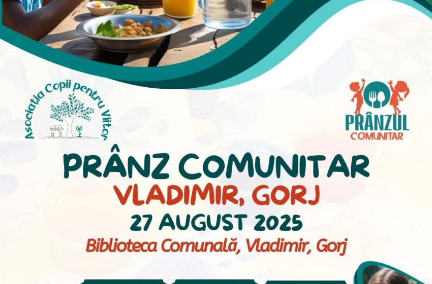 „Prânzul Comunitar” la Biblioteca Comunală Vladimir – un eveniment pentru întreaga comunitate