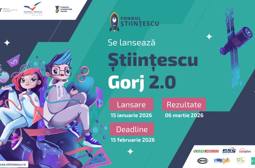  Fondul Științescu Vâlcea lansează un nou concurs de proiecte în Gorj